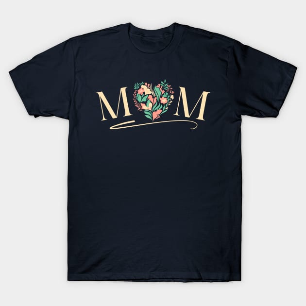 Floral Mom T-Shirt by Etopix